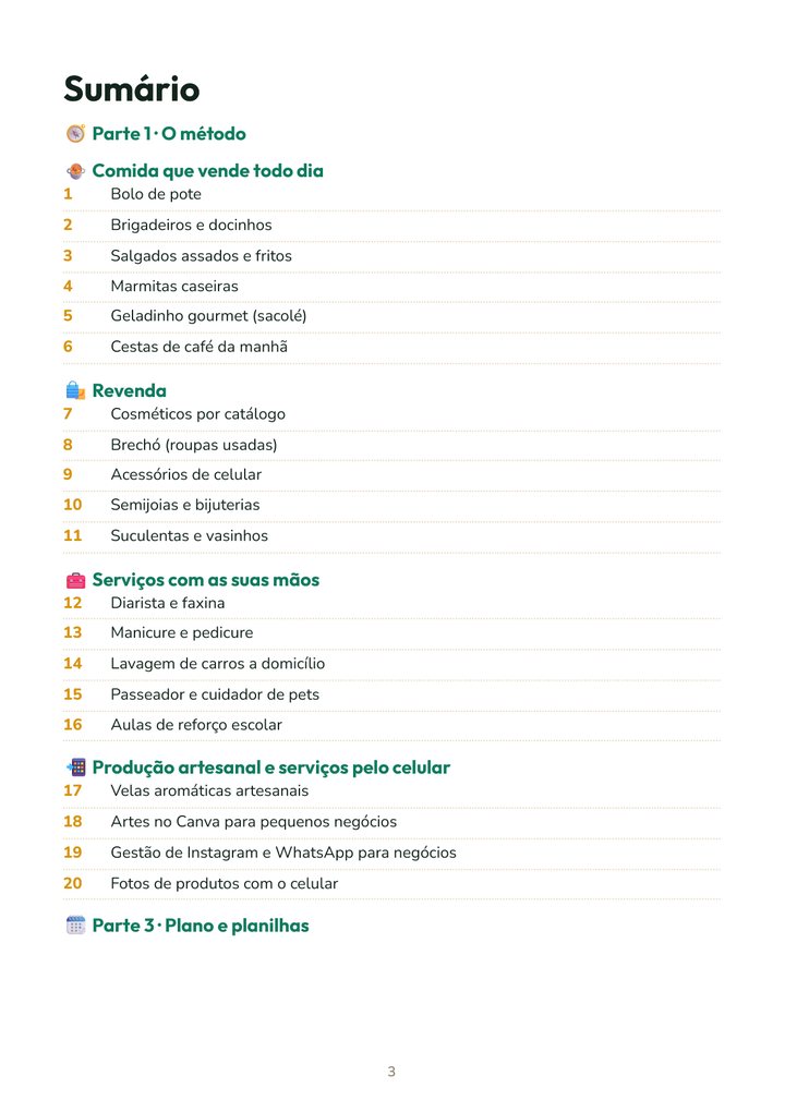 Página de Renda Extra Brasil