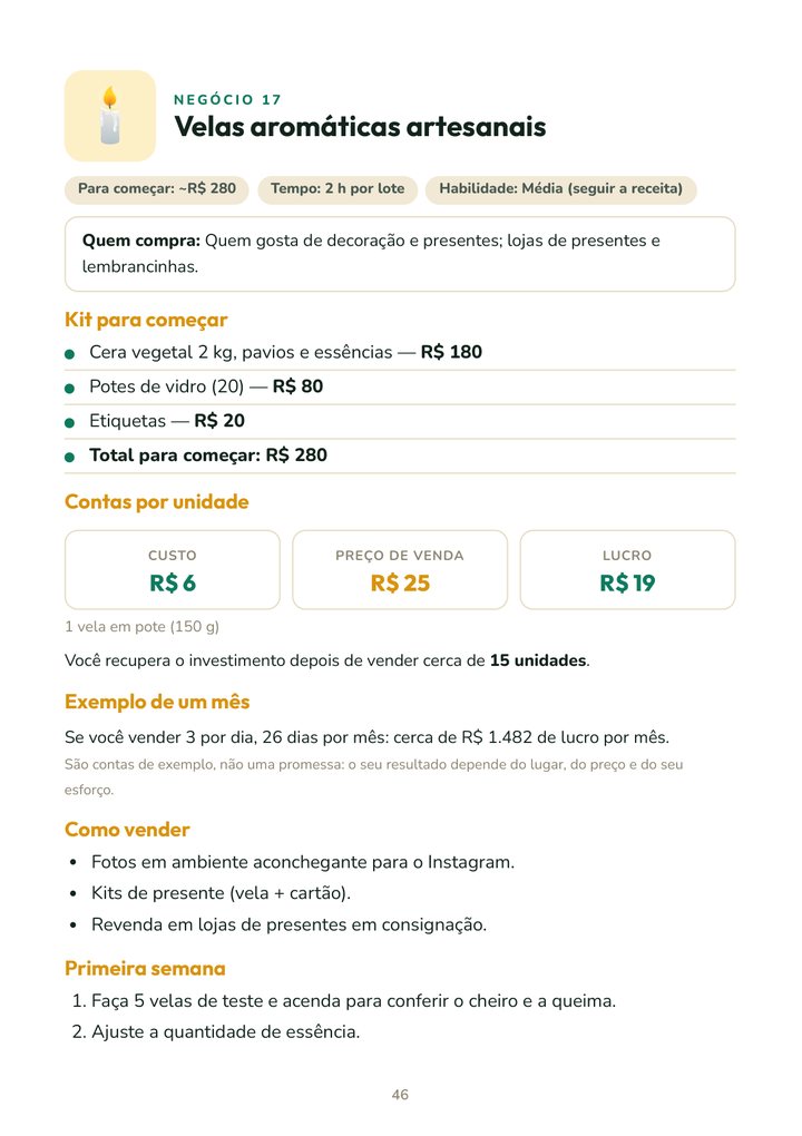 Página de Renda Extra Brasil